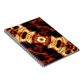 Geometrische Dreiecke Orange Brown Black Abstrakt Notizblock (Rechte Seite)