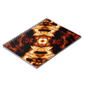 Geometrische Dreiecke Orange Brown Black Abstrakt Notizblock (Linke Seite)
