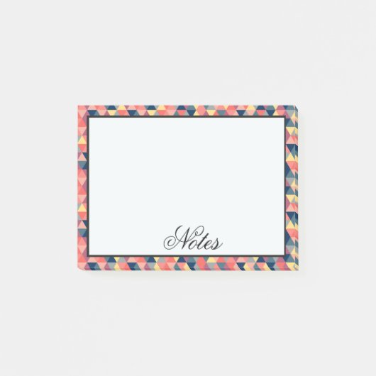 Geometrische Dreiecke Post-it Klebezettel (Vorderseite)