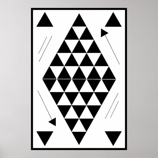 Geometrische Dreiecke Poster (Vorne)