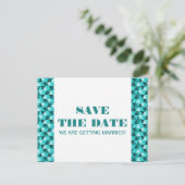 Geometrische Dreiecke Save the Date Postkarte, Aqu Ankündigungspostkarte (Stehend Vorderseite)