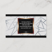 Geometrische Dreiecke | Silver Lines Visitenkarte (Rückseite)