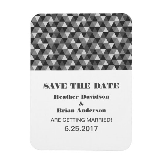 Geometrische Dreiecke speichern das Datumsfenster, Magnet (Vertikal)