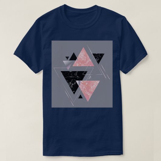 Geometrische Dreiecke T-Shirt (Design vorne)