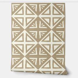 geometrische Dreiecke und Diamanten aus Bronze und Tapete