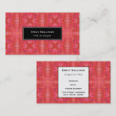 Geometrische Dreiecke und Diamanten in Rot und Ros Visitenkarte (Vorne/Hinten)