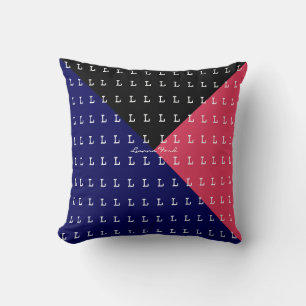 geometrische Dreiecke und Initialmuster Kissen