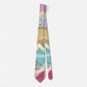 Geometrische Dreiecke Wasserfarbenhandfarbe Krawatte (Vorderseite)