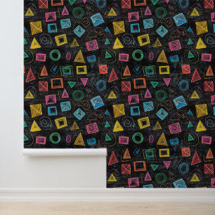 Geometrische Dreiecksformen für Schwarze Schulkart Tapete