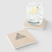 Geometrische Dreieckskunst Steinuntersetzer (Seitenansicht)