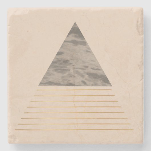 Geometrische Dreieckskunst Steinuntersetzer (Vorderseite)