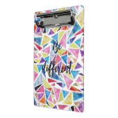 geometrische Dreiecksmuster "anders sein" Zitat Mini Klemmbrett (Gewinkelt2)