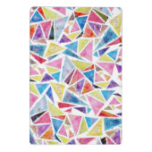 geometrische Dreiecksmuster "anders sein" Zitat Mini Klemmbrett (Rückseite)