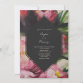 geometrische dunkle braune Hochzeit Einladung (Vorderseite)