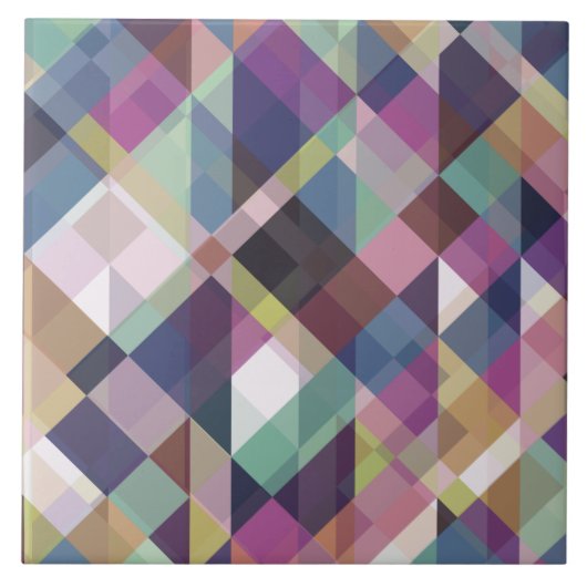 geometrische dunkle Schattierungen Muster Fliese (Vorderseite)