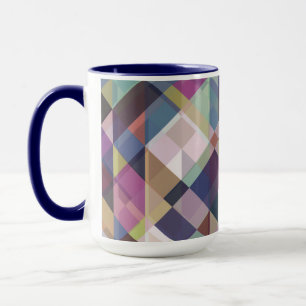 geometrische dunkle Schattierungen Muster Kaffeeta Tasse