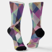 geometrische dunkle Schattierungen Muster Socken (Gewinkelt)