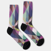 geometrische dunkle Schattierungen Muster Socken (Rechts)