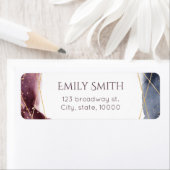 Geometrische Dusk Wasserfarbe Moderne Rücksendeadr (Insitu)