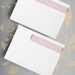 Geometrische Dusty Rose Pink Gatsby Hochzeit