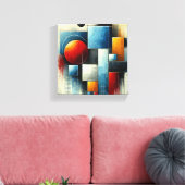 Geometrische Dynamik Leinwanddruck (Insitu (Wohnzimmer))