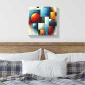 Geometrische Dynamik Leinwanddruck (Insitu (Schlafzimmer))