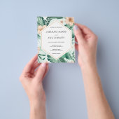 Geometrische dynamische tropische Hochzeitseinladu Flyer (Gruppe)