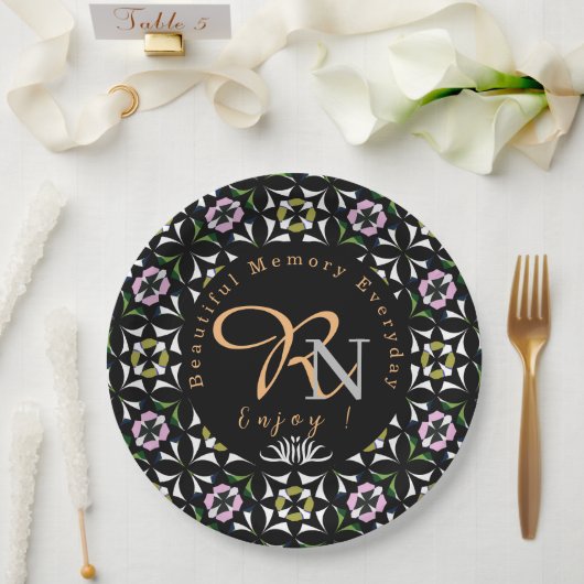 Geometrische Ebene Pappteller (Hochzeit)