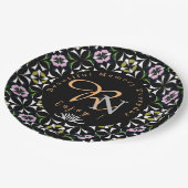 Geometrische Ebene Pappteller (Schrägansicht)