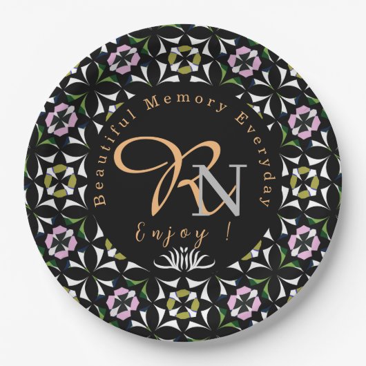 Geometrische Ebene Pappteller (Vorderseite)