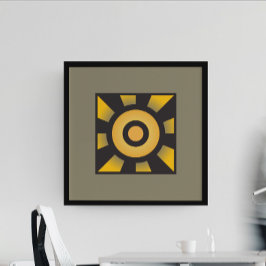 Geometrische Ebenen: Minimalistische Kreise und Li Poster