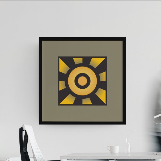 Geometrische Ebenen: Minimalistische Kreise und Li Poster