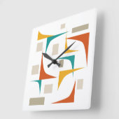 Geometrische Ecken der Atomenzeit Mitte des Jahrhu Quadratische Wanduhr (Winkel)