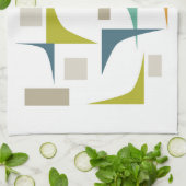 Geometrische Ecken - farbenfrohe Mitte Jahrhundert Küchentuch (Gefaltet)