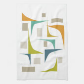 Geometrische Ecken - farbenfrohe Mitte Jahrhundert Küchentuch (Vertikal)