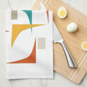 Geometrische Ecken mit feinem Mitteljahrhundert Re Geschirrtuch (Viertel Falte)