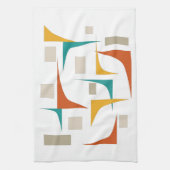 Geometrische Ecken mit feinem Mitteljahrhundert Re Geschirrtuch (Vertikal)