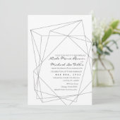 Geometrische Edelstein-Hochzeits-Einladung Einladung (Stehend Vorderseite)