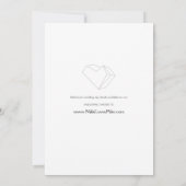 Geometrische Edelstein-Hochzeits-Einladung Einladung (Rückseite)