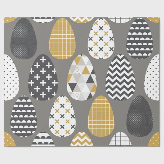 Geometrische Eier Geschenkpapier (Flach)