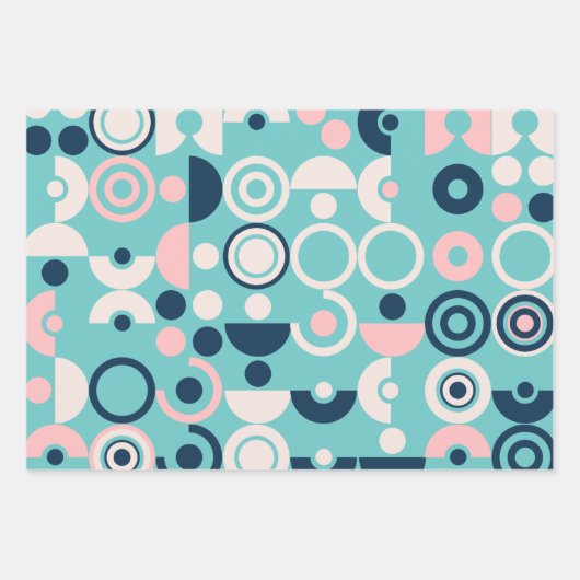 Geometrische, einfache, elegante Packpapierblätter Geschenkpapier Set (Vorderseite 2)