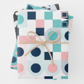 Geometrische, einfache, elegante Packpapierblätter Geschenkpapier Set (Beispiel)