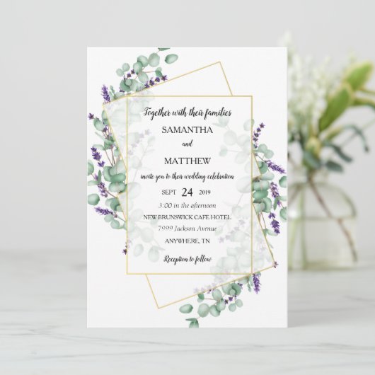 Geometrische Einladung (Stehend Vorderseite)