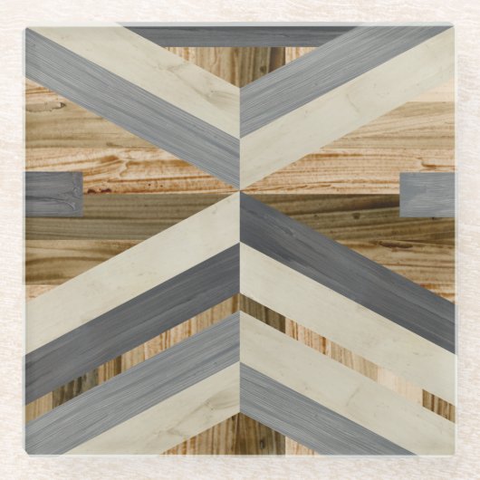 Geometrische Einlage Glasuntersetzer (Vorderseite)