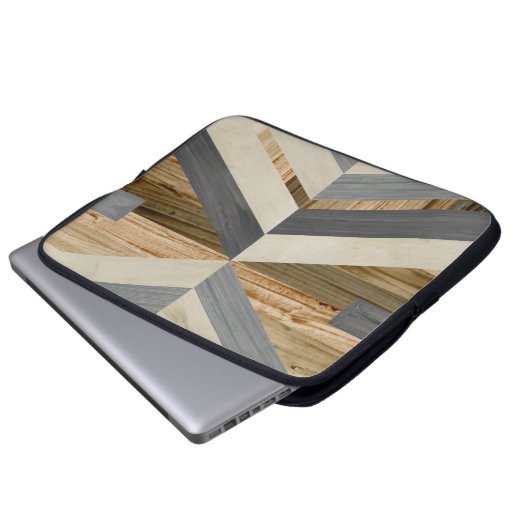 Geometrische Einlage Laptopschutzhülle (Vorne Knopf)