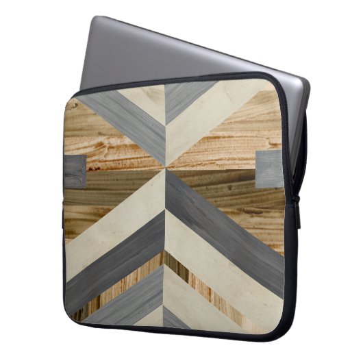 Geometrische Einlage Laptopschutzhülle (Vorderseite Links)