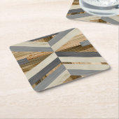 Geometrische Einlage Rechteckiger Pappuntersetzer (angewinkelt)