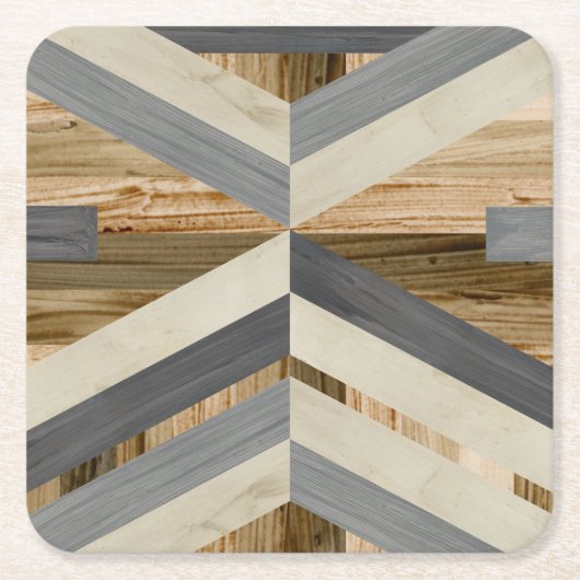 Geometrische Einlage Rechteckiger Pappuntersetzer (Vorderseite)