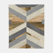 Geometrische Einlegearbeit Fleecedecke (Vorderseite)