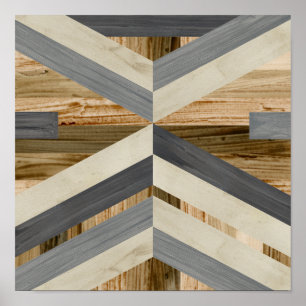 Geometrische Einlegearbeit Poster